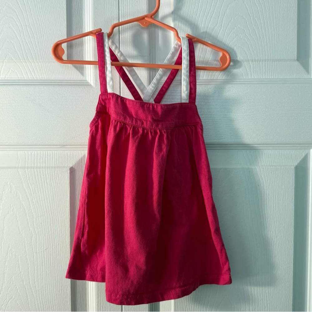 Mini Boden Girls pink strappy tank size 5-6y